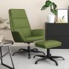 VidaXL Relaxstoel Met Voetenbank Fluweel Lichtgroen online kopen