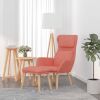 VidaXL Relaxstoel Met Voetenbank Fluweel Roze online kopen