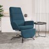 VidaXL Relaxstoel Met Voetensteun Fluweel Blauw online kopen