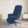 VidaXL Relaxstoel Met Voetensteun Fluweel Blauw online kopen