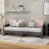VidaXL Slaapbank uitschuifbaar massief grenenhout grijs 2x(90x200)cm online kopen