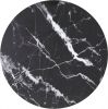 VIDAXL Tafelblad &#xD8, 40x0, 8 cm gehard glas met marmeren design zwart online kopen