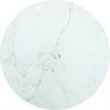 VIDAXL Tafelblad &#xD8, 50x0, 8 cm gehard glas met marmeren design wit online kopen