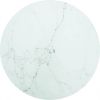 VIDAXL Tafelblad &#xD8, 60x0, 8 cm gehard glas met marmeren design wit online kopen