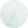 VIDAXL Tafelblad &#xD8, 80x1 cm gehard glas met marmeren design wit online kopen