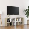VidaXL Tv meubel 104x30x52 Cm Spaanplaat Wit En Sonoma Eikenkleurig online kopen
