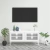 VidaXL Tv meubel 105x35x50 Cm Staal Wit online kopen
