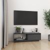 VidaXL Tv meubel 110x30x33, 5 cm massief grenenhout grijs online kopen