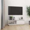 VidaXL Tv meubel 110x30x33, 5 cm massief grenenhout wit online kopen