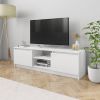VidaXL Tv meubel 120x30x35, 5 Cm Bewerkt Hout Hoogglans Wit online kopen