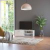 VIDAXL Tv meubel 120x34x37 cm bewerkt hout hoogglans wit online kopen