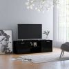 VidaXL Tv meubel 120x34x37 Cm Spaanplaat Hoogglans Zwart online kopen