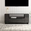 VidaXL Tv meubel 120x35x43 Cm Bewerkt Hout Hoogglans Grijs online kopen