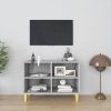 VidaXL Tv meubel met houten poten 69, 5x30x50 cm grijs sonoma eiken online kopen