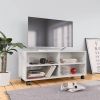 VidaXL Tv meubel met wieltjes 90x35x35 cm bewerkt hout hoogglans wit online kopen