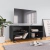 VidaXL Tv meubel met wieltjes 90x35x35 cm bewerkt hout zwart online kopen