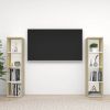 VidaXL Tv meubelen 2 St 142, 5x35x36, 5 Cm Spaanplaat Wit Sonoma Eiken online kopen