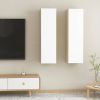 VidaXL Tv meubelen 2 St 30, 5x30x110cm Spaanplaat Wit Sonoma Eikenkleur online kopen
