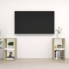 VidaXL Tv meubelen 2 St 72x35x36, 5 Cm Spaanplaat Wit Sonoma Eikenkleur online kopen