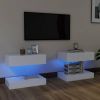 VidaXL Tv meubelen 2 st met LED verlichting 60x35 cm wit online kopen