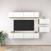 VidaXL Tv meubelen 2 St Spaanplaat Wit En Sonoma Eikenkleurig online kopen