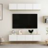 VidaXL Tv meubelen 4 St 80x30x30 Cm Spaanplaat Wit Sonoma Eikenkleurig online kopen