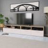 VidaXL Tv meubels 95x35x36 Cm Spaanplaat Eikenkleurig En Wit 2 St online kopen
