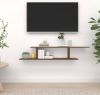 VidaXL Tv wandschap 125x18x23 cm bewerkt hout bruineikenkleurig online kopen