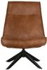 WOOOD Draaifauteuil 'Skyler' PU, kleur Cognac online kopen