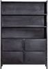 Eleonora Industriële opbergkast 'Steel' met 2 deuren, kleur zwart online kopen