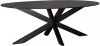 LABEL51 Ovale Eettafel 'Zion' 210 x 100cm, Mangohout, kleur Zwart online kopen