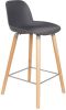 Zuiver Albert Kuip Stoel Counter Hout/Kunststof 45 x 89 cm Donkergrijs online kopen