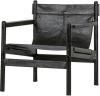 Be Pure Home Fauteuil Chill echt leer zwart BePureHome online kopen