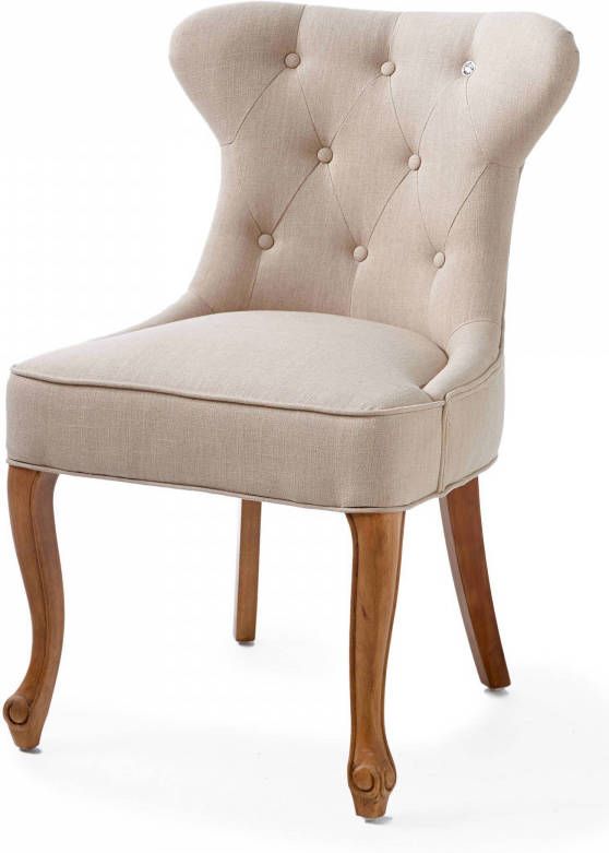 Puno Hopelijk informeel Riviera Maison George Dining Chair lin Flax 65.0x65.0x100.0 cm -  Meubelmooi.nl