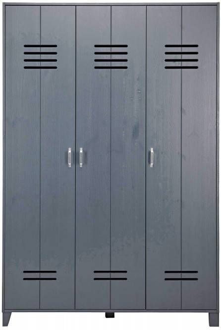 Vtwonen Lockerkast met 3 deuren, kleur Grijs - Meubelmooi.nl
