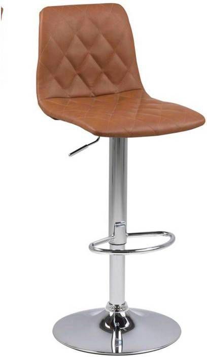 Bendt Barkruk 'Temuco'(zithoogte 59 81cm ), kleur cognac - Meubelmooi.nl