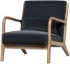 WOOOD Fauteuil 'Mark' Velvet, kleur Antraciet online kopen