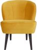 WOOOD Fauteuil 'Sara' Velvet, kleur Okergeel online kopen