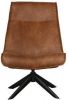 WOOOD Draaifauteuil 'Skyler' PU, kleur Cognac online kopen