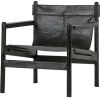 Be Pure Home Fauteuil Chill echt leer zwart BePureHome online kopen