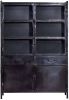 Eleonora Industriële opbergkast 'Steel' met 4 deuren, kleur zwart online kopen