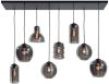 Highlight Hanglamp Fantasy 8 lichts L 130 x B 35 cm rook glas online kopen
