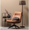 WOOOD Draaifauteuil 'Skyler' PU, kleur Cognac online kopen