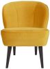 WOOOD Fauteuil 'Sara' Velvet, kleur Okergeel online kopen