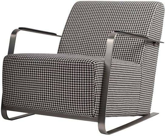 Notitie helling Boost Zuiver fauteuil Adwin Black & White 69 x 70 x 83 - Meubelmooi.nl