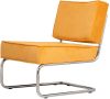 Zuiver Stoel Lounge Chair Ridge Rib geel online kopen