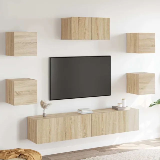 vidaXL 7-delige Tv-meubelset bewerkt hout sonoma eikenkleurig, foto 2