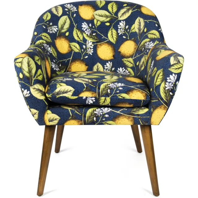 Excelsa Fauteuil Excelsa Boboli 70,5x65x83 cm Hout En Polyester Veelkleurig