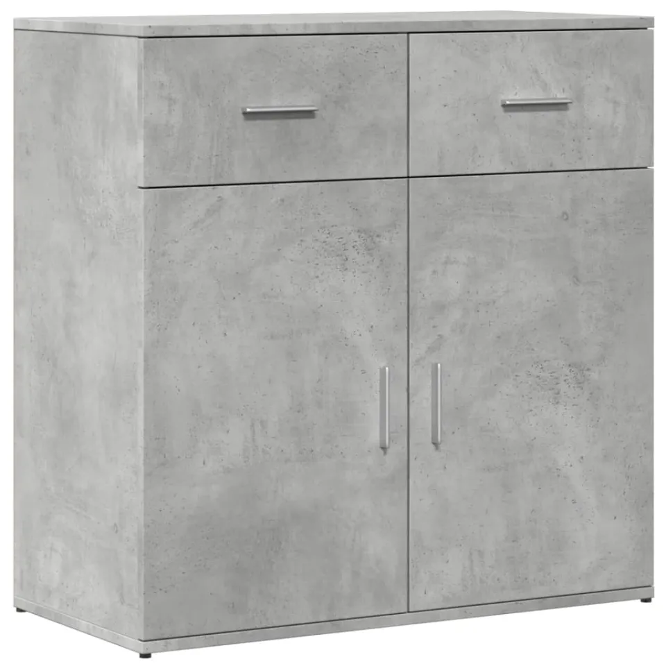 vidaXL Dressoir 79x38x80 cm bewerkt hout betongrijs