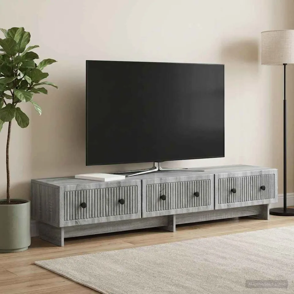 vidaXL TV-kast 147 x 34,5 x 30 cm Grijs sonoma Bewerkt hout, foto 4